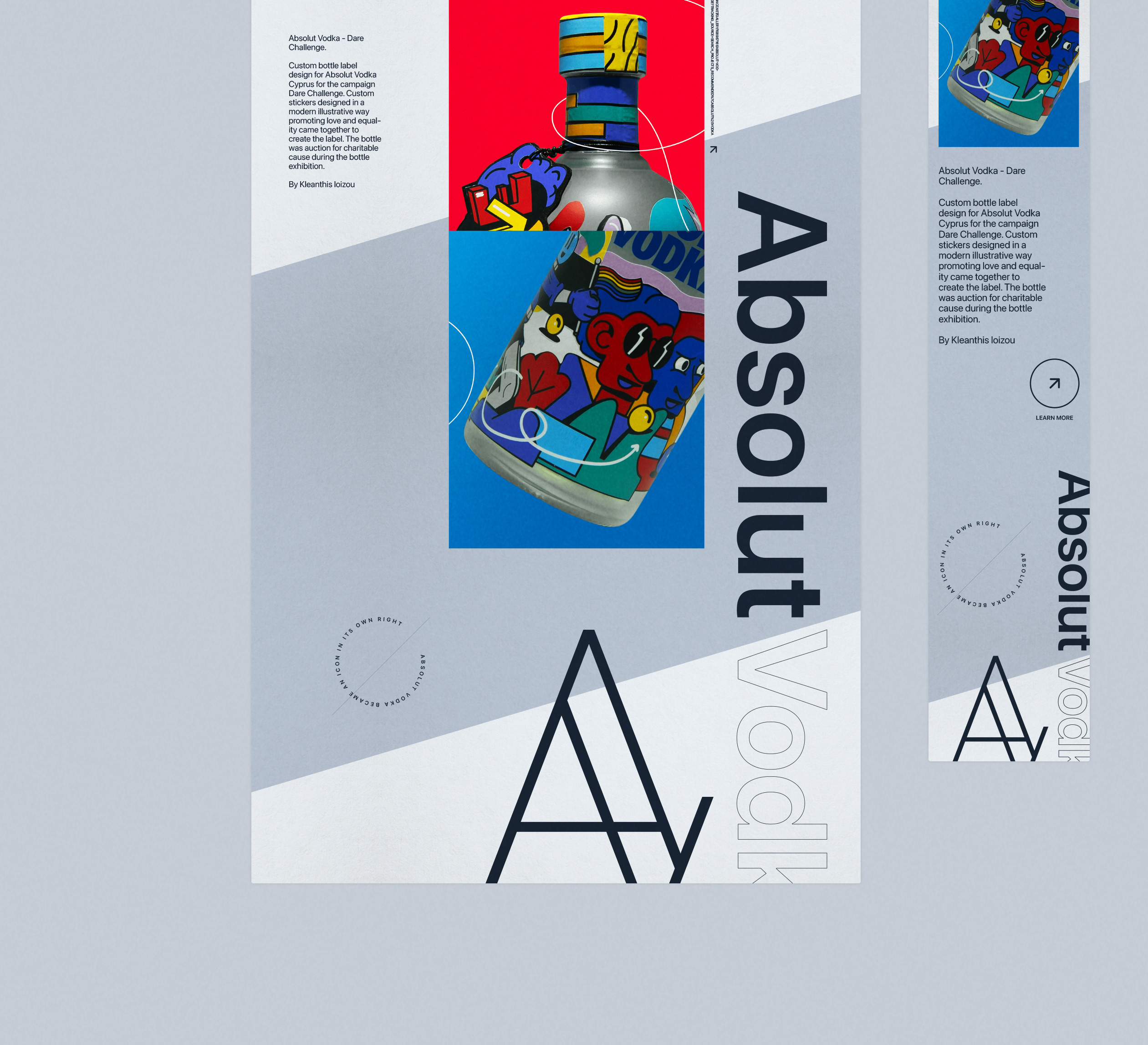 Absolut vodka website and branding redesign concept for 43 years in the market celebration.