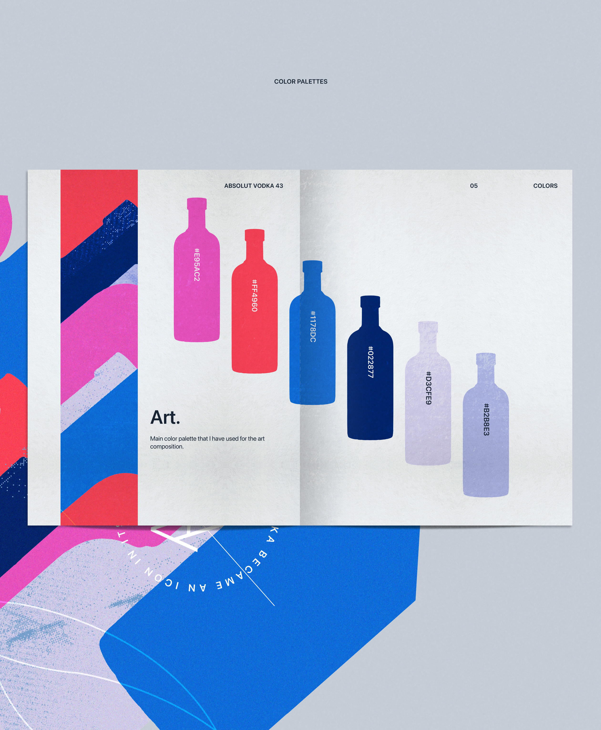 Absolut vodka website and branding redesign concept for 43 years in the market celebration.