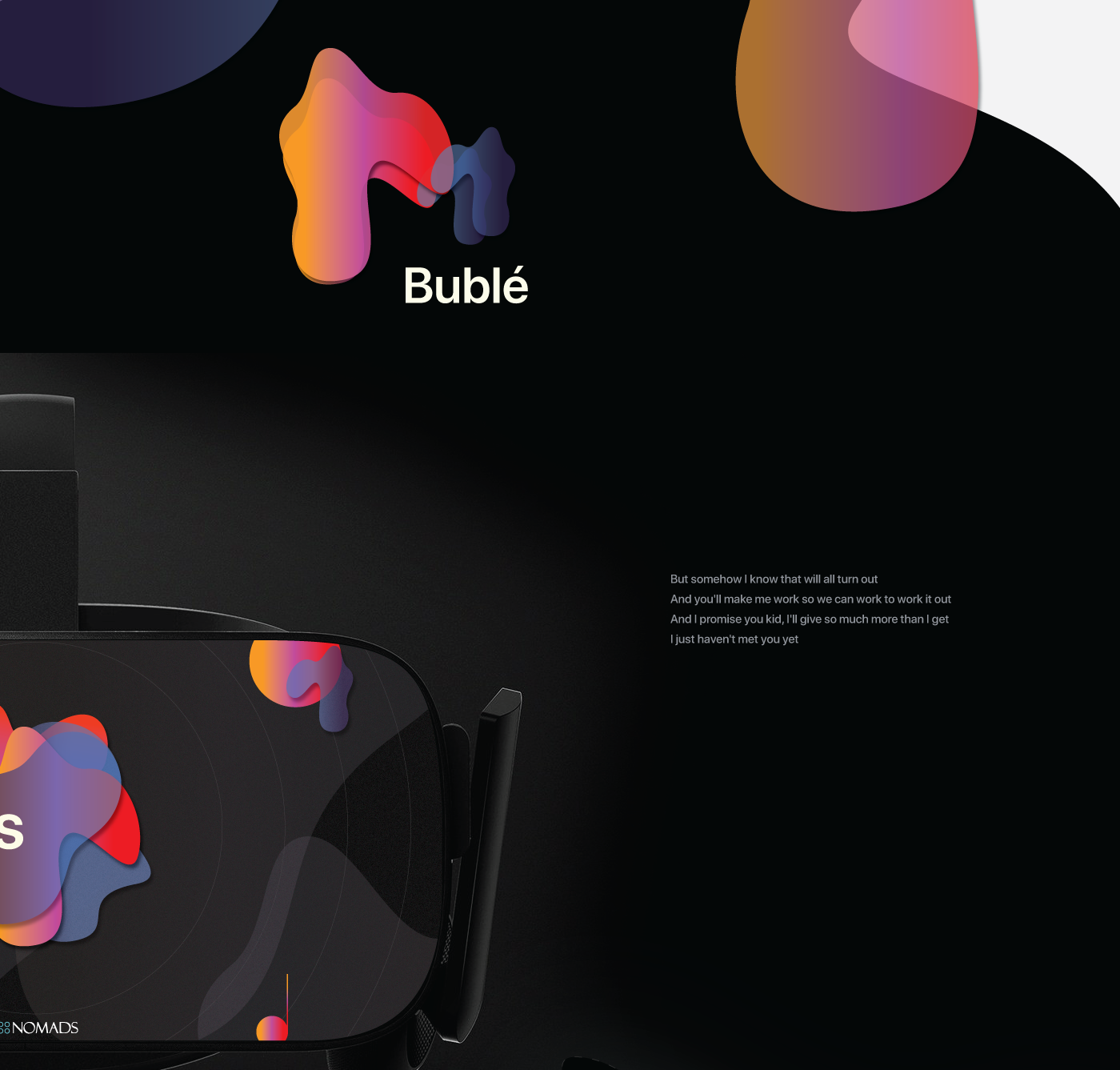 Monogram and custom Oculus Go skin for Michael Buble