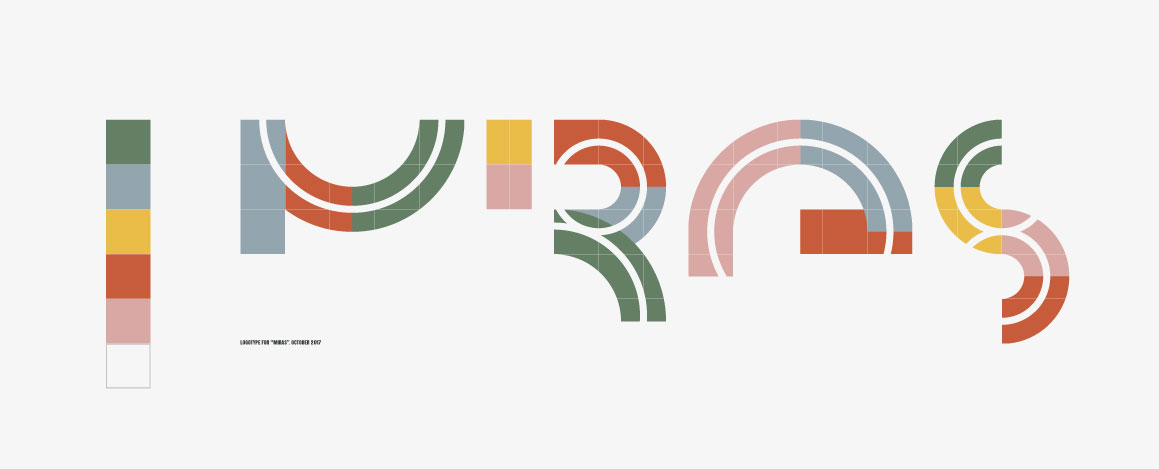 Miras logotype with final color palette