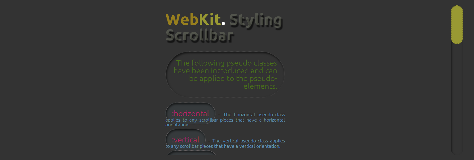 Styling browser window scrollbar