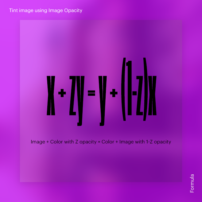 Three ways to tint image with CSS3: box-shadow, multiple backgrounds and pseudo elements.