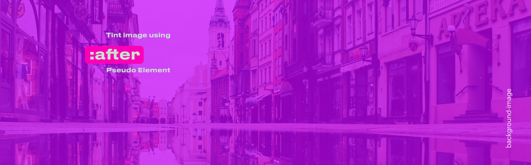 Three ways to tint image with CSS3: box-shadow, multiple backgrounds and pseudo elements.